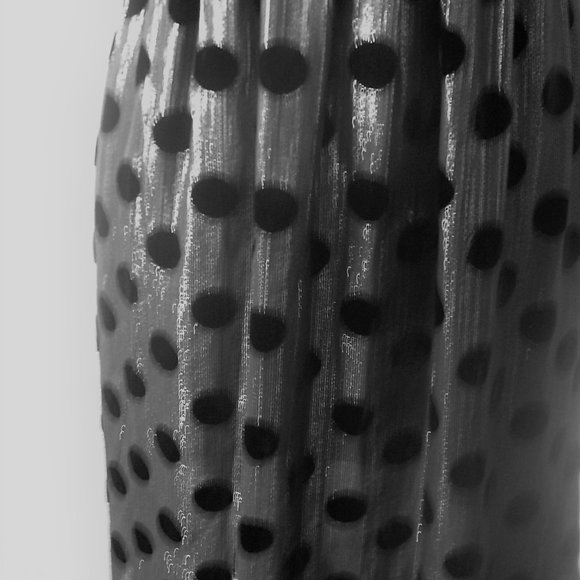 BLACK SIZE 4 MILLY PROM DRESS VELVET TRIM CHIFFON STRIPE AND DOT OVERLAY - Picture 6 of 7